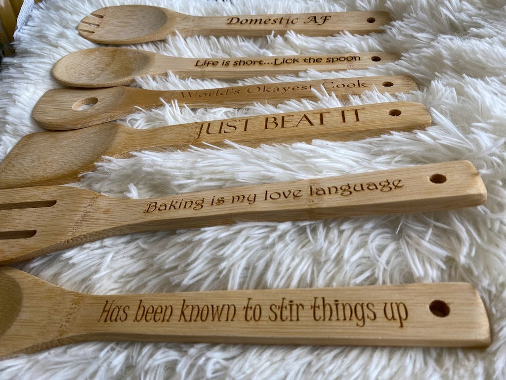 BULK CUSTOM Medium WOODEN Spoons 7 Inch Personalized Wood Spoons Taster  Soup Wood Spoons Wedding Party Personalized Spoons 